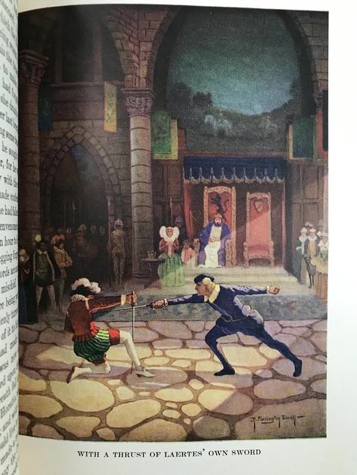 1925年 兰姆姐弟《莎士比亚故事集》 埃尔威尔彩色插图 漆布精装32开 商品图9