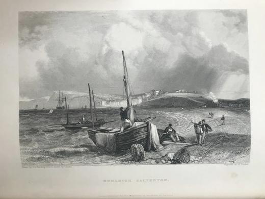 1842年 英国沿海风景版画集（卷1） 约60余幅插图 漆布精装16开 商品图5