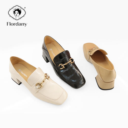 弗洛丹尼简约时尚方跟女鞋D215377 商品图4