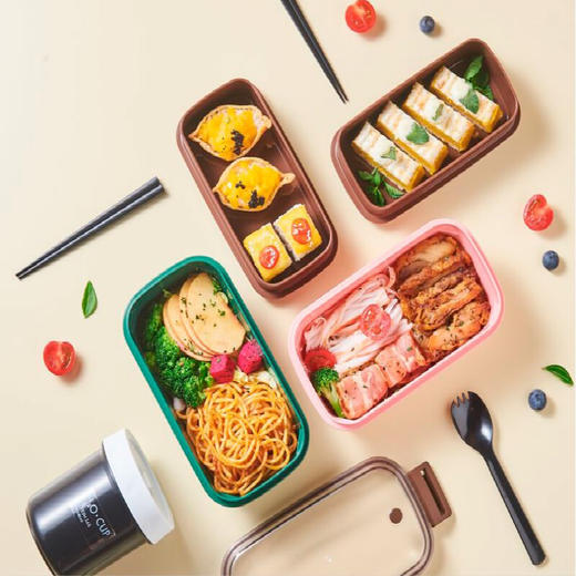 AFRESH365 便当盒ZD-605梨花白/芙蓉粉/橄榄绿 商品图2