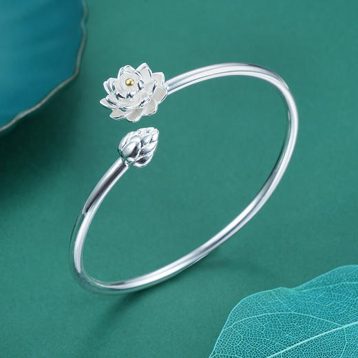 子佩集S990银【采莲曲】手镯【YHSZ027-3】2108 商品图5