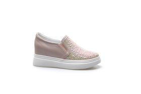 豪麟名鞋奥莱迪嘉女装牛皮革休闲鞋DJXXO12WX206粉色  原价1660元