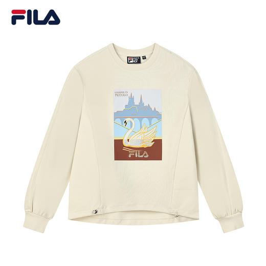 FILA 斐乐女子套头卫衣2021秋季新款时尚运动针织套头衫F11W138257F 商品图5