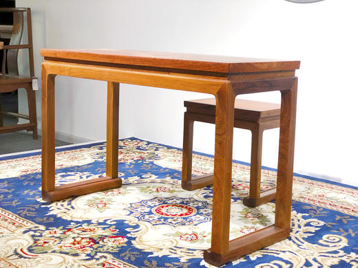 红桥红  家具严选  缅甸花梨（大果紫檀）【105有束腰带托子 琴桌两件套】 商品图7