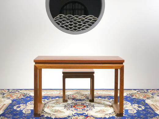 红桥红  家具严选  缅甸花梨（大果紫檀）【105有束腰带托子 琴桌两件套】 商品图0