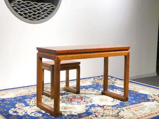 红桥红  家具严选  缅甸花梨（大果紫檀）【105有束腰带托子 琴桌两件套】 商品图1