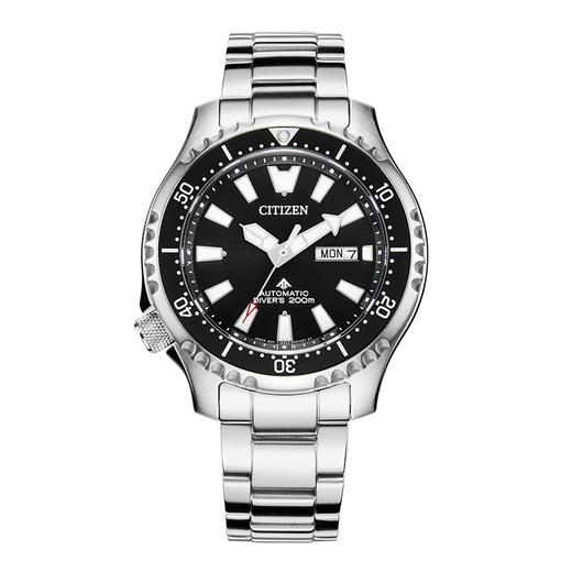 西铁城日本官方正品不锈钢蓝宝石玻璃200米潜水星期日历机械表NY0130-83E 商品图1