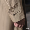 插肩袖款日本防渗雨嘎巴甸卡其色意式风衣 商品缩略图8