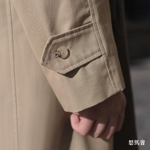 插肩袖款日本防渗雨嘎巴甸卡其色意式风衣 商品图8