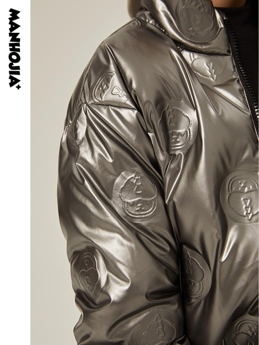 马拉丁潮牌漫画家儿童羽绒服冬季新品熊仔压印羽绒夹克外套 商品图3