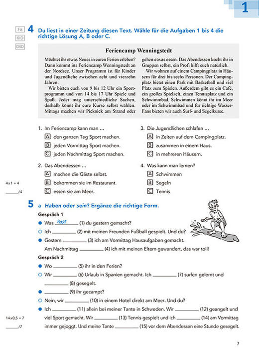 开心学德语(青少版)(A2)(同步测试) 商品图4