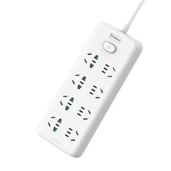 齐心插线板PCP-WZ818/WZ828/WZ848白色8位40孔总控1.8米/2.8/4.8米 商品图1