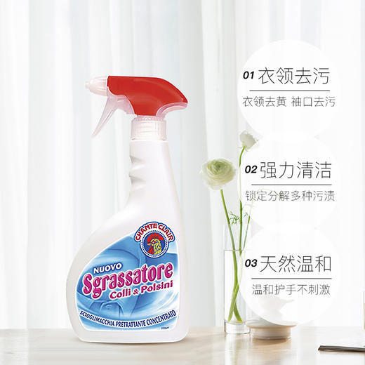 OC【中欧班列精选3瓶】ON 意大利衣领净 原装进口大公鸡管家衣领净去污喷剂去黄500ml 商品图2