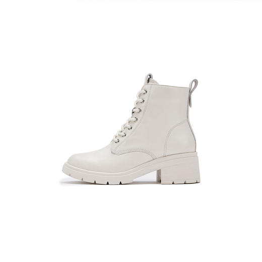 西村名物2021年秋冬新款机车帅气侧拉链马丁靴女皮短靴T21DS43491 商品图3