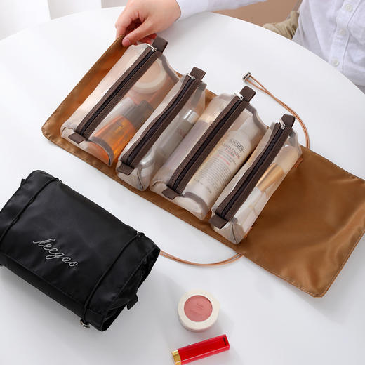 日用百货-四合一化妆包 便携式旅行防水洗漱收纳袋 商品图0