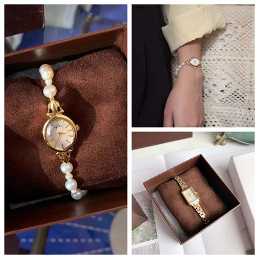 价值3500+ 原厂正dan ！小众高端款！‬agete珍珠表/方形bu纹‮腕理‬表 上手高贵典雅 简约文艺 复古又精致 有逼格 客供进口日本‮芯机‬ 手快有手慢无！ 商品图0