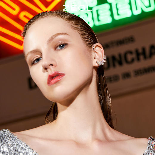 ZEGL设计师夜宴派对系列叶子耳挂耳钉女夏高级感耳骨耳环一体耳饰 商品图3