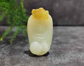 【御珠宫坊】糖羊脂白玉佛挂件