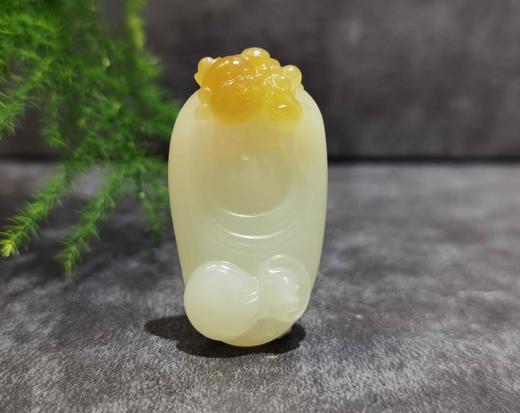 【御珠宫坊】糖羊脂白玉佛挂件 商品图0