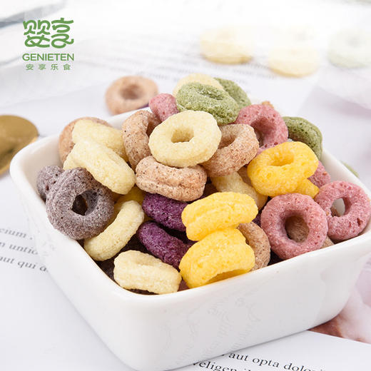 婴享彩色谷物圈手指泡芙无添加儿童零食 商品图3