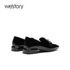 westory2021秋季新款漆皮单鞋百搭低跟方头乐福鞋皮鞋W21CM71621 商品缩略图2
