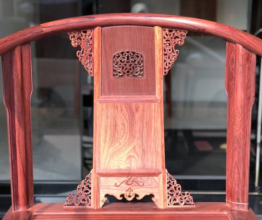 红桥红  家具严选  花枝（巴里黄檀）【 带托泥 皇宫圈椅 三件套】 商品图4