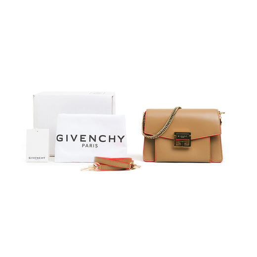 GIVENCHY 纪梵希 女士杏色牛皮小号链条单肩斜挎包 BB501CB0TG 商品图4