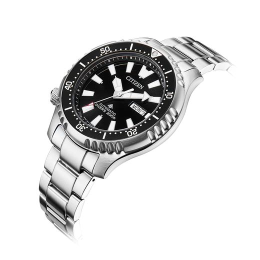 西铁城日本官方正品不锈钢蓝宝石玻璃200米潜水星期日历机械表NY0130-83E 商品图6