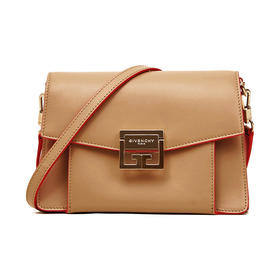 GIVENCHY 纪梵希 女士杏色牛皮小号链条单肩斜挎包 BB501CB0TG