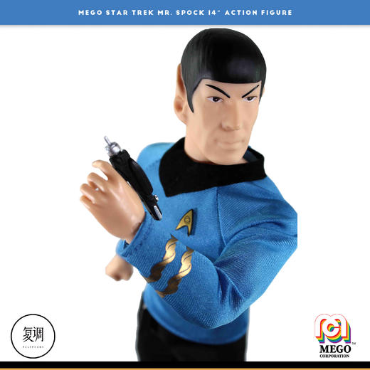 现货 Mego 星际迷航 斯波克 Mr. Spock 14英寸 可动人偶 商品图5