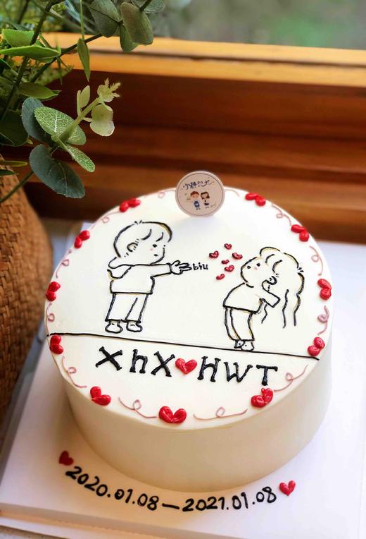 手绘情侣娃娃奶油蛋糕 下单前请仔细阅读商品详情 商品图0