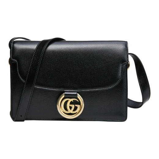 GUCCI 古驰 Gucci女包 新品 女士双G搭扣翻盖小号单肩斜跨包 589474 1DB0G 商品图0