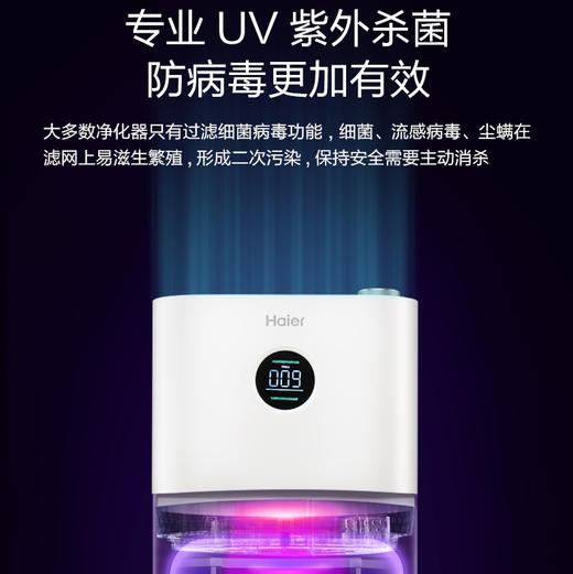 海尔（Haier）空气净化器KJ650F-H600AU1甲醛数显白色款 商品图8