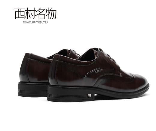 西村名物2021秋季款男士皮鞋牛皮革休闲商务通勤正装德比鞋X11CV33511 商品图4