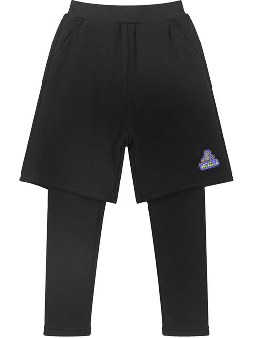 【内购】漫画家童装裤子冬季新品不倒绒镭射印花假两件针织长裤 商品图4