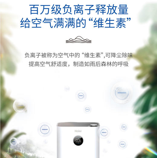 海尔（Haier）空气净化器KJ650F-H600AU1甲醛数显白色款 商品图11