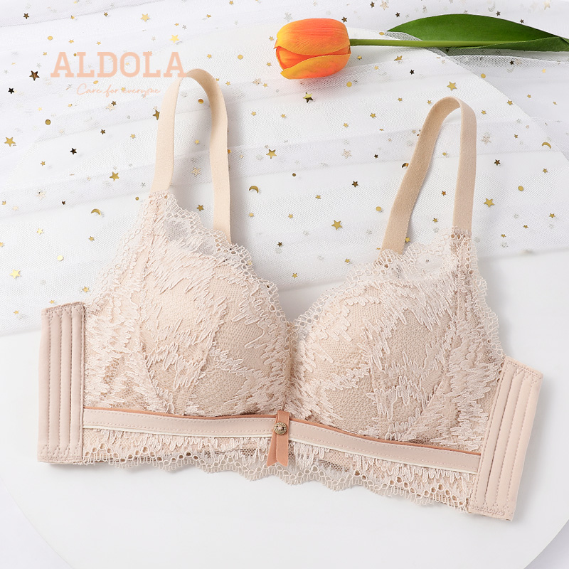 雅黛丽内衣女空芯杯小胸聚拢调整型收副乳胸罩无钢圈蕾丝文胸