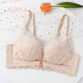 雅黛丽内衣女空芯杯小胸聚拢调整型收副乳胸罩无钢圈蕾丝文胸