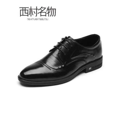 西村名物2021秋季款男士皮鞋牛皮革休闲商务通勤正装德比鞋X11CV33511 商品图2
