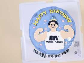 ins手绘健身男生