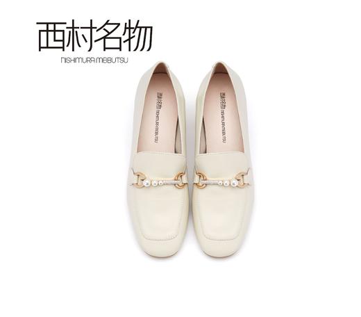 西村名物2021秋季款深口低跟小皮鞋英伦乐福X21AM13261 商品图2