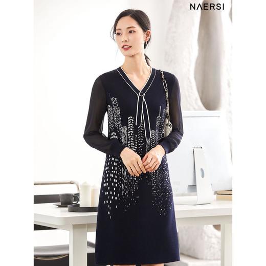 2楼NAERSI针织提花连衣裙 商品图0