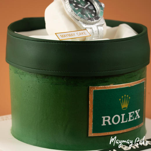 【提前两天预定】Rolex劳力士绿水鬼·腕带翻糖蛋糕【3750】 商品图2