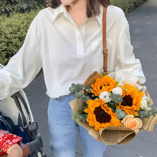 裁缝学苑AG188 女秋2021新款长袖法式衬衫领暗门襟衬衣纸样打版 商品图0