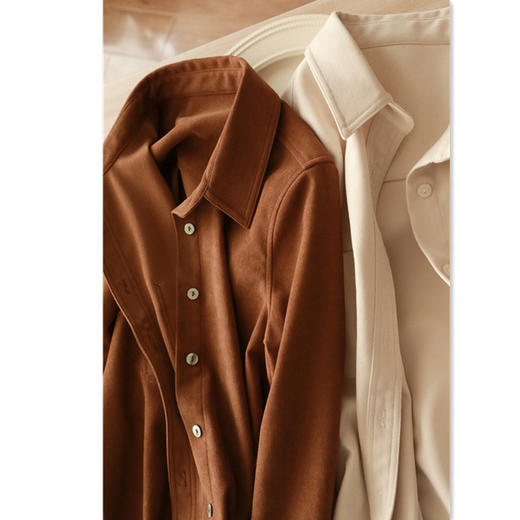 新款磨毛灯芯绒宽松显瘦加厚外搭长袖衬衫女打底秋冬叠穿衬衣 商品图2