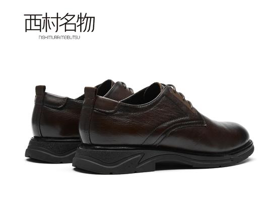 西村名物2021秋季款男士皮鞋牛皮革商务通勤正装德比鞋X11CV33501 商品图4