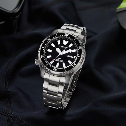 西铁城日本官方正品不锈钢蓝宝石玻璃200米潜水星期日历机械表NY0130-83E 商品图4