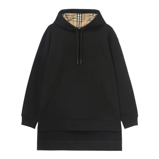 BURBERRY 巴宝莉 女士棉质加长衣摆宽松连帽套头卫衣 8035859 商品图0