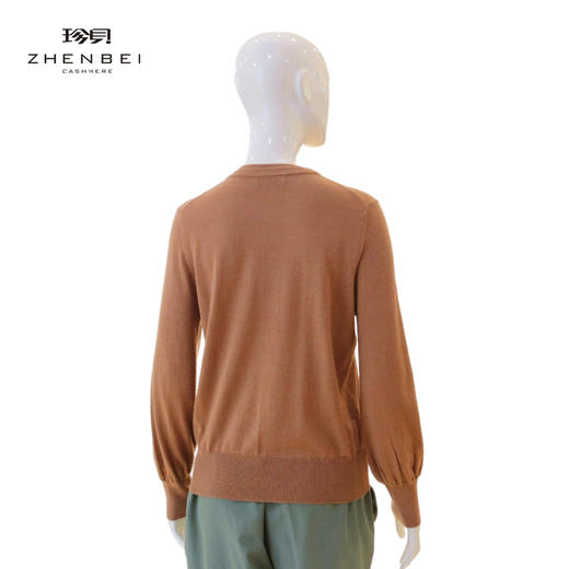 珍贝丝绒圆领烫饰女衫66783 商品图1