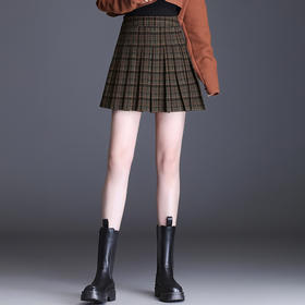 【半身裙】秋冬季A字百褶裙女高腰短款箱褶裙